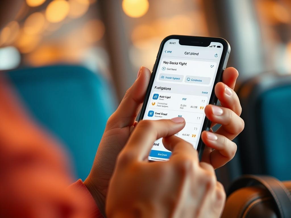 A close up shot of a person using a smartphone