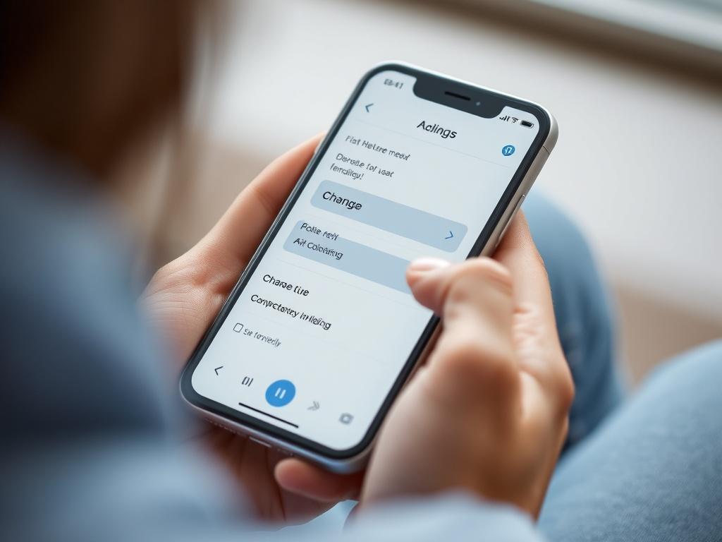 A close up shot of a person using a smartphone